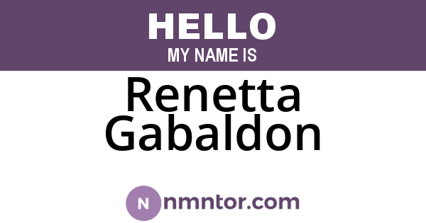 Renetta Gabaldon