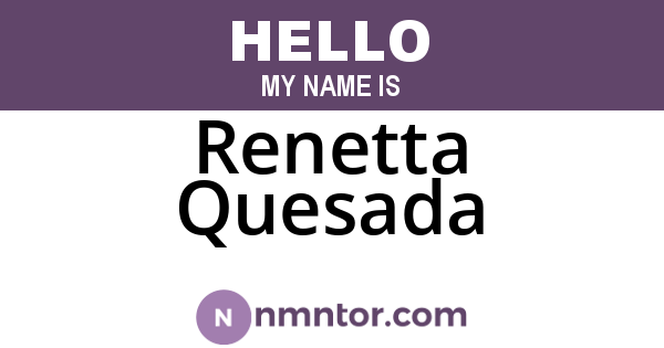 Renetta Quesada