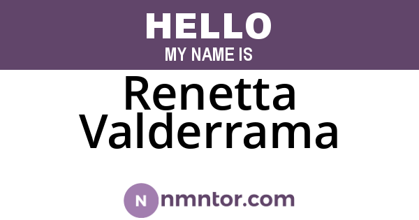 Renetta Valderrama