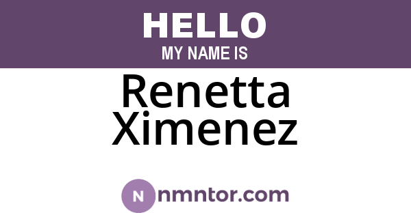 Renetta Ximenez