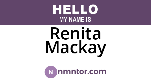 Renita Mackay