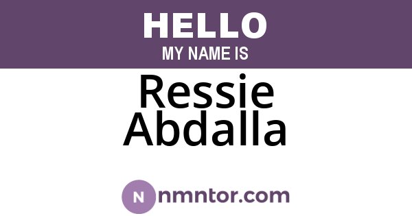 Ressie Abdalla