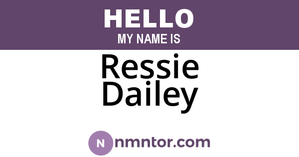 Ressie Dailey