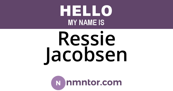 Ressie Jacobsen