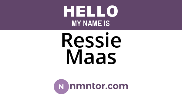 Ressie Maas
