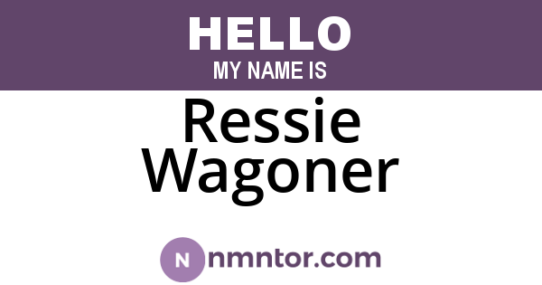 Ressie Wagoner