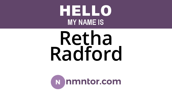 Retha Radford
