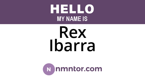 Rex Ibarra