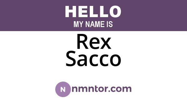 Rex Sacco