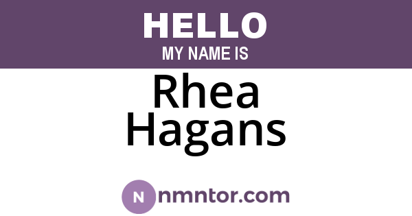 Rhea Hagans