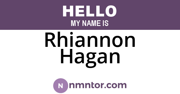 Rhiannon Hagan