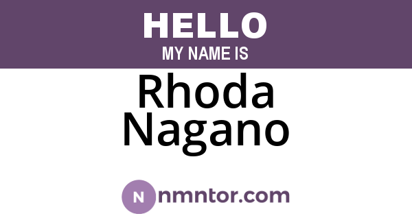 Rhoda Nagano