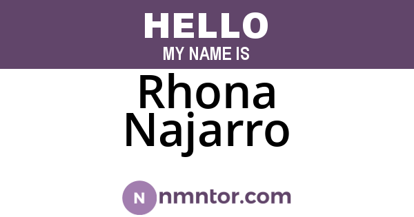 Rhona Najarro