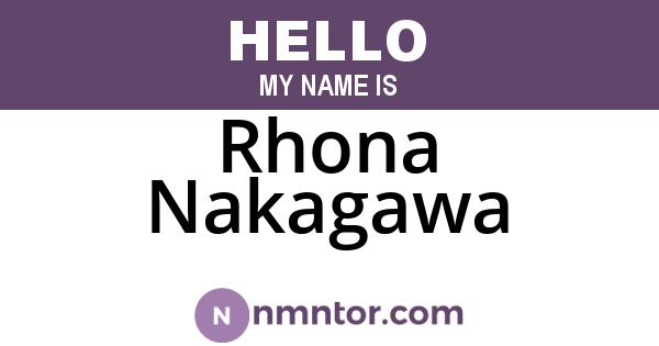 Rhona Nakagawa