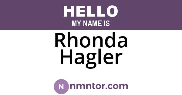 Rhonda Hagler