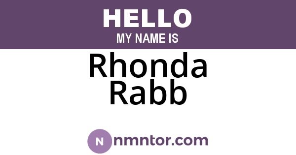 Rhonda Rabb