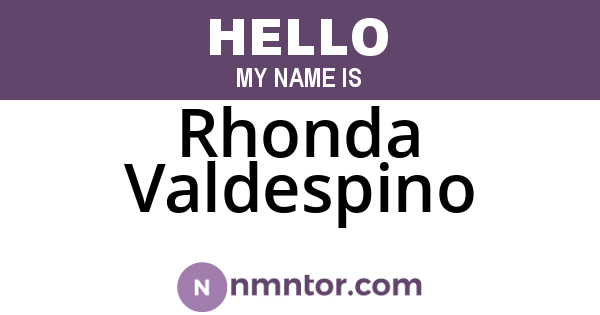 Rhonda Valdespino
