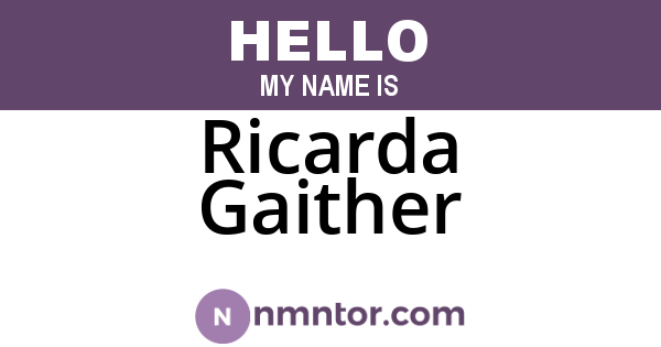 Ricarda Gaither