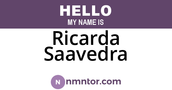Ricarda Saavedra