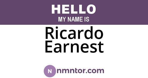 Ricardo Earnest