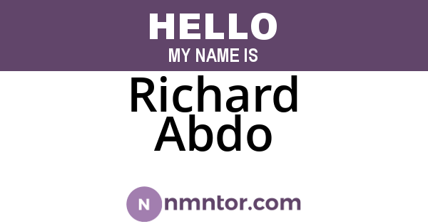 Richard Abdo