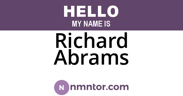 Richard Abrams