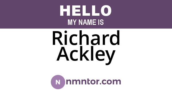 Richard Ackley