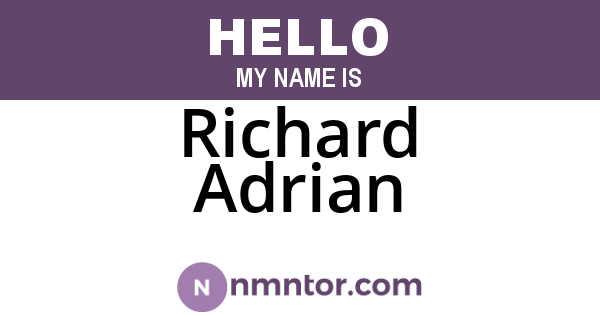 Richard Adrian