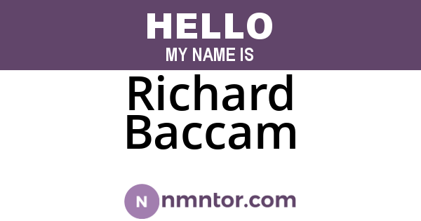Richard Baccam