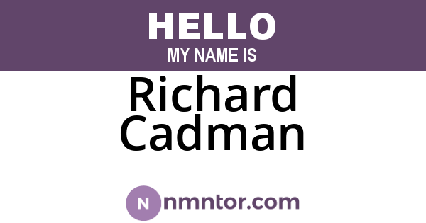 Richard Cadman