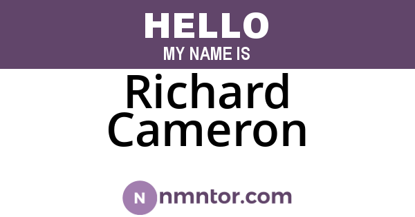 Richard Cameron