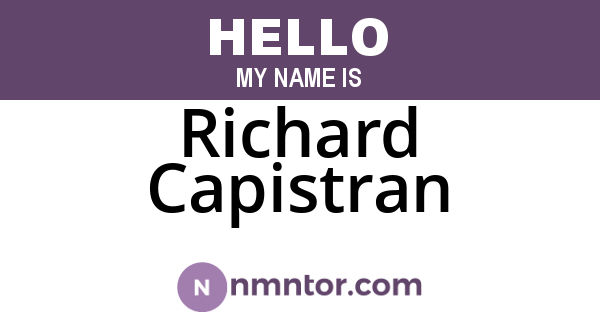 Richard Capistran