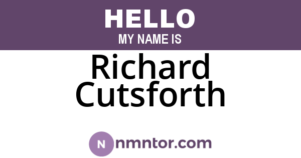 Richard Cutsforth