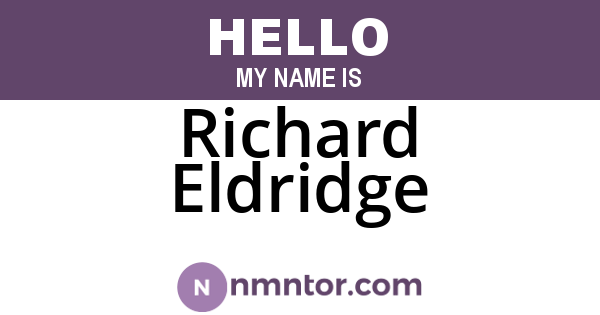 Richard Eldridge