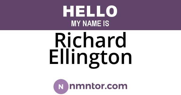 Richard Ellington