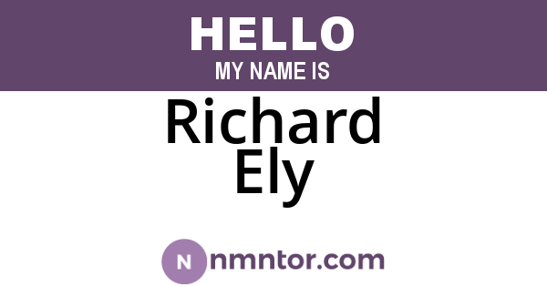 Richard Ely