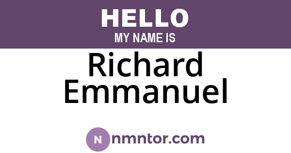 Richard Emmanuel