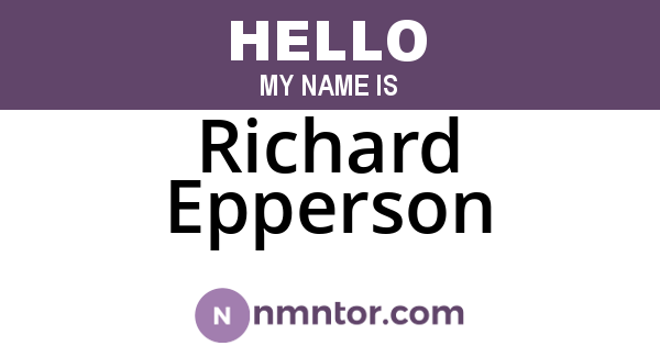 Richard Epperson