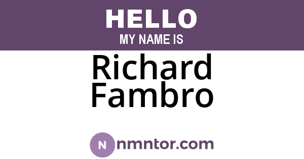 Richard Fambro