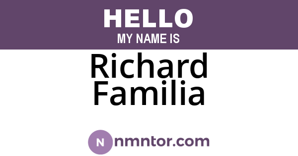 Richard Familia
