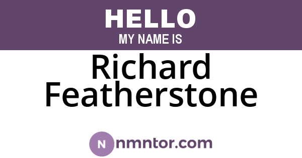 Richard Featherstone
