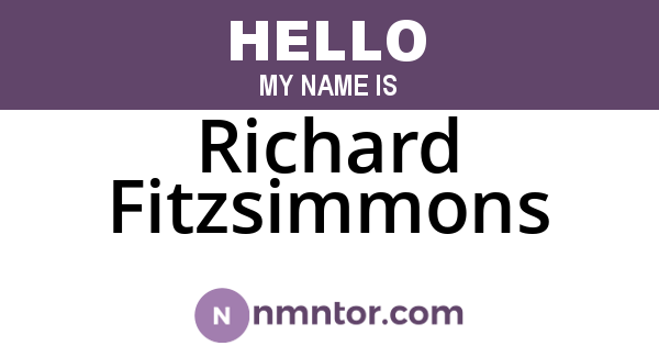 Richard Fitzsimmons