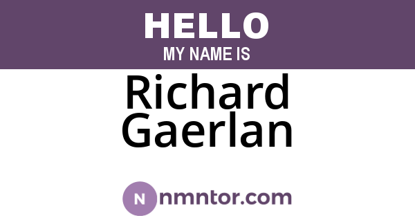 Richard Gaerlan