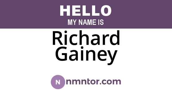 Richard Gainey
