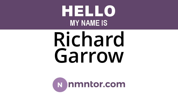 Richard Garrow