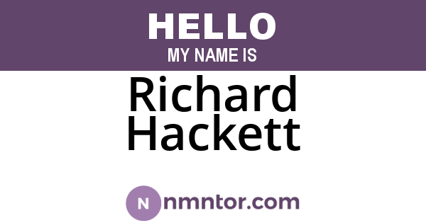Richard Hackett