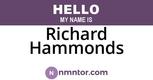 Richard Hammonds