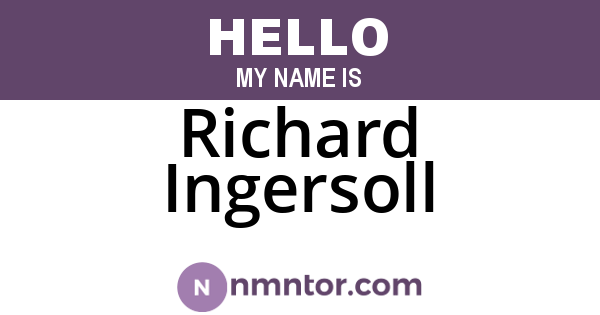 Richard Ingersoll