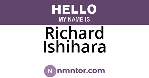 Richard Ishihara