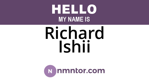 Richard Ishii